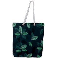 Foliage Full Print Rope Handle Tote (large)