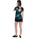 Foliage Back Circle Cutout Sports T-Shirt View2