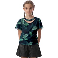 Foliage Kids  Front Cut T-shirt by HermanTelo