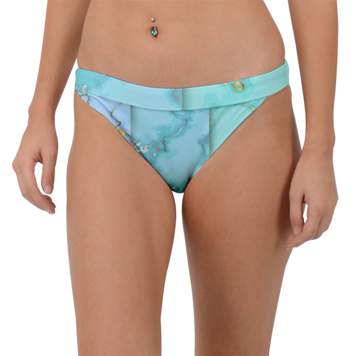 Background Marble Set Band Bikini Bottoms