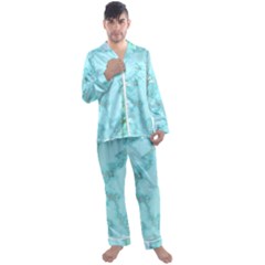 Background Marble Set Men s Long Sleeve Satin Pajamas Set by Ndabl3x