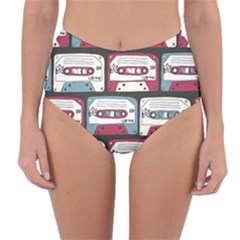 Music Symbols Rock Music Seamless Pattern Reversible High-waist Bikini Bottoms by Ndabl3x