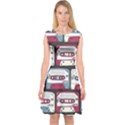 Music Symbols Rock Music Seamless Pattern Capsleeve Midi Dress View1