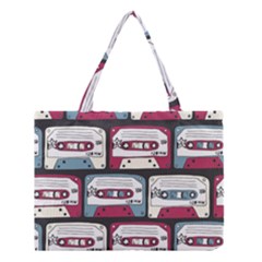 Music Symbols Rock Music Seamless Pattern Medium Tote Bag