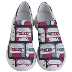 Music Symbols Rock Music Seamless Pattern Women s Lightweight Slip Ons