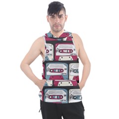 Music Symbols Rock Music Seamless Pattern Men s Sleeveless Hoodie by Ndabl3x