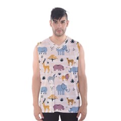 Wild Animals Seamless Pattern Men s Basketball Tank Top by Ndabl3x