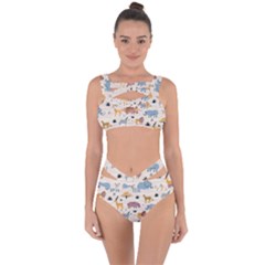 Wild Animals Seamless Pattern Bandaged Up Bikini Set  by Ndabl3x