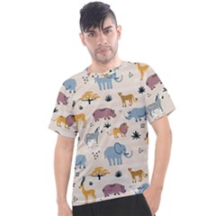 Wild Animals Seamless Pattern Men s Sport Top by Ndabl3x