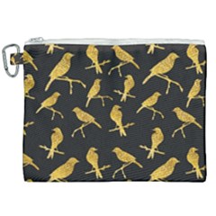 Background With Golden Birds Canvas Cosmetic Bag (xxl) by Ndabl3x