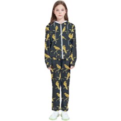 Background With Golden Birds Kids  Tracksuit by Ndabl3x