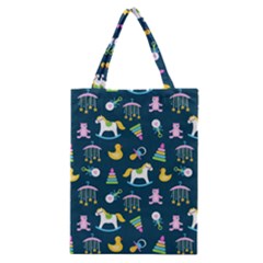 Cute Babies Toys Seamless Pattern Classic Tote Bag by Ndabl3x