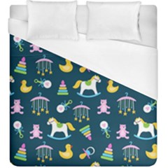 Cute Babies Toys Seamless Pattern Duvet Cover (king Size) by Ndabl3x