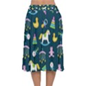 Cute Babies Toys Seamless Pattern Velvet Flared Midi Skirt View2