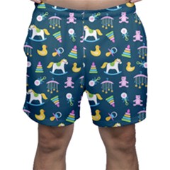 Cute Babies Toys Seamless Pattern Men s Shorts by Ndabl3x