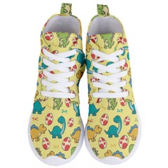 Seamless Pattern With Cute Dinosaurs Character Women s Lightweight High Top Sneakers by Ndabl3x