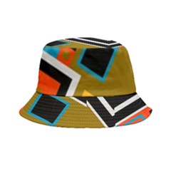 Retro Pattern Abstract Art Colorful Square Bucket Hat by Ndabl3x