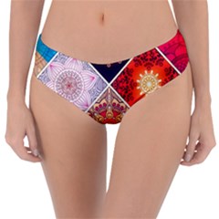 Mandala Pattern Reversible Classic Bikini Bottoms by Ndabl3x