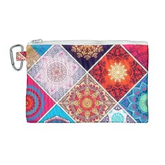 Mandala Pattern Canvas Cosmetic Bag (large) by Ndabl3x