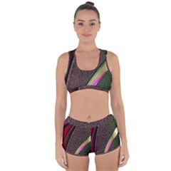 Abstract Curve Pattern Red Racerback Boyleg Bikini Set by Ndabl3x