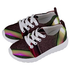 Abstract Curve Pattern Red Kids  Lightweight Sports Shoes by Ndabl3x