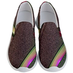 Abstract Curve Pattern Red Men s Lightweight Slip Ons by Ndabl3x