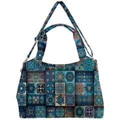 Texture Pattern Abstract Colorful Digital Art Double Compartment Shoulder Bag by Ndabl3x