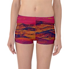 Time Wind Polishpattern Architecture Building City Cityscape Nature Pop-art Pop Surrealism  Retrowave Reversible Boyleg Bikini Bottoms by Cemarart