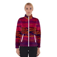 Time Wind Polishpattern Architecture Building City Cityscape Nature Pop-art Pop Surrealism  Retrowave Women s Bomber Jacket