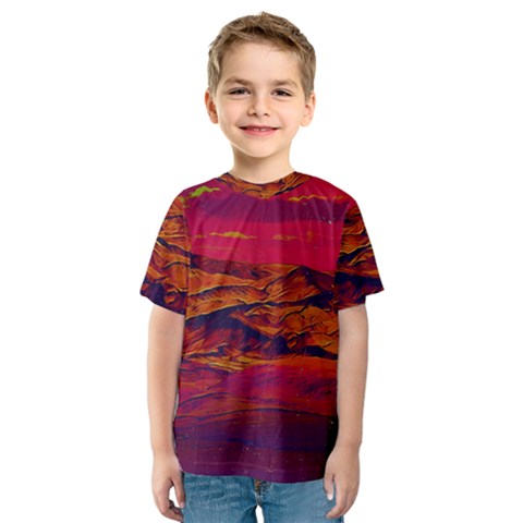 Time Wind Polishpattern Architecture Building City Cityscape Nature Pop-art Pop Surrealism  Retrowave Kids  Sport Mesh T-shirt by Cemarart