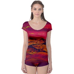 Time Wind Polishpattern Architecture Building City Cityscape Nature Pop-art Pop Surrealism  Retrowave Boyleg Leotard  by Cemarart