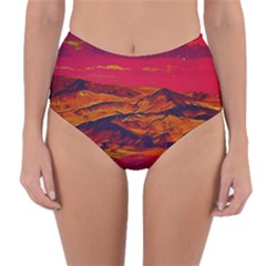 Time Wind Polishpattern Architecture Building City Cityscape Nature Pop-art Pop Surrealism  Retrowave Reversible High-waist Bikini Bottoms by Cemarart