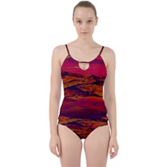 Time Wind Polishpattern Architecture Building City Cityscape Nature Pop-art Pop Surrealism  Retrowave Cut Out Top Tankini Set by Cemarart