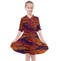 Time Wind Polishpattern Architecture Building City Cityscape Nature Pop-art Pop Surrealism  Retrowave Kids  All Frills Chiffon Dress by Cemarart