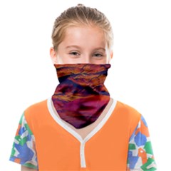 Time Wind Polishpattern Architecture Building City Cityscape Nature Pop-art Pop Surrealism  Retrowave Face Covering Bandana (kids) by Cemarart