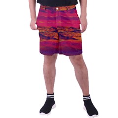 Time Wind Polishpattern Architecture Building City Cityscape Nature Pop-art Pop Surrealism  Retrowave Men s Pocket Shorts by Cemarart