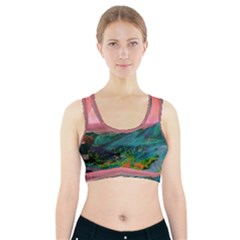 Unicorn Valley Aesthetic Clouds Landscape Mountain Nature Pop Art Surrealism Retrowave Sports Bra With Pocket by Cemarart