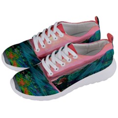 Unicorn Valley Aesthetic Clouds Landscape Mountain Nature Pop Art Surrealism Retrowave Men s Lightweight Sports Shoes by Cemarart