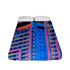 Fantasy City Architecture Building Cityscape Fitted Sheet (full/ Double Size) by Cemarart