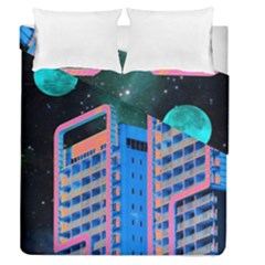 Fantasy City Architecture Building Cityscape Duvet Cover Double Side (queen Size) by Cemarart