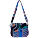 Fantasy City Architecture Building Cityscape Saddle Handbag View3