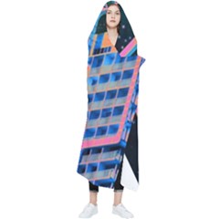 Fantasy City Architecture Building Cityscape Wearable Blanket by Cemarart