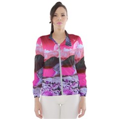 Late Night Feelings Aesthetic Clouds Color Manipulation Landscape Mountain Nature Surrealism Psicode Women s Windbreaker by Cemarart