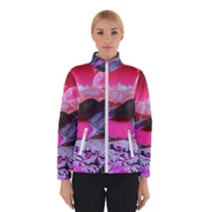 Late Night Feelings Aesthetic Clouds Color Manipulation Landscape Mountain Nature Surrealism Psicode Women s Bomber Jacket by Cemarart