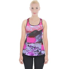 Late Night Feelings Aesthetic Clouds Color Manipulation Landscape Mountain Nature Surrealism Psicode Piece Up Tank Top by Cemarart