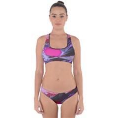 Late Night Feelings Aesthetic Clouds Color Manipulation Landscape Mountain Nature Surrealism Psicode Cross Back Hipster Bikini Set by Cemarart