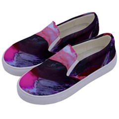 Late Night Feelings Aesthetic Clouds Color Manipulation Landscape Mountain Nature Surrealism Psicode Kids  Canvas Slip Ons by Cemarart