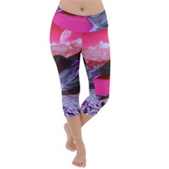 Late Night Feelings Aesthetic Clouds Color Manipulation Landscape Mountain Nature Surrealism Psicode Lightweight Velour Capri Yoga Leggings