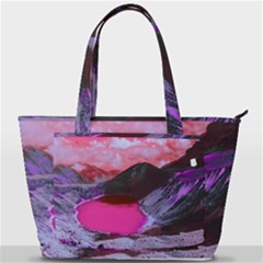 Late Night Feelings Aesthetic Clouds Color Manipulation Landscape Mountain Nature Surrealism Psicode Back Pocket Shoulder Bag  by Cemarart