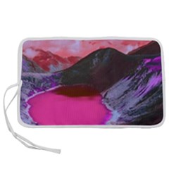 Late Night Feelings Aesthetic Clouds Color Manipulation Landscape Mountain Nature Surrealism Psicode Pen Storage Case (m) by Cemarart